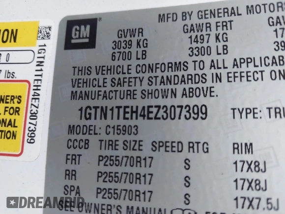 2014 GMC Sierra 1500 z VIN 1GTN1TEH4EZ307399, wystawiony jako IAAI lot #41654436 z przebiegiem 71 399 mil mil oraz . Historia ofert i sprzedaży dostępna na DreamBid. Obrazek 9.