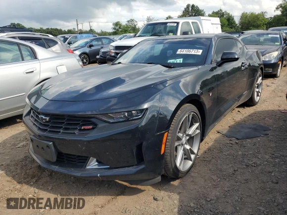 2019 Chevrolet Camaro 2LT with VIN 1G1FD1RX4K0115684, listed as a Copart auction lot 64106713 with 27,218 mi miles. Bid and sale history available at carsss.com. Image 1.