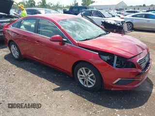 2016 Hyundai Sonata SE with VIN 5NPE24AF7GH318608, listed as a IAAI auction lot 42665235 with 64,980 mi miles and . Bid and sale history available at DreamBid. Image 1.