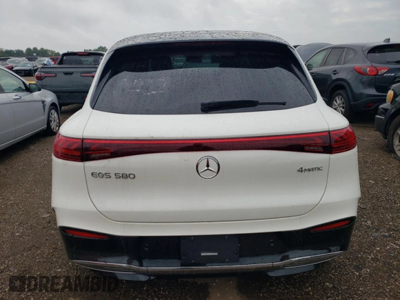 2023 Mercedes-Benz EQS with VIN 4JGDM4EBXPA004984, listed as a Copart auction lot 66032104 with 0 mi miles and Salvage Title. Bid and sale history available at carsss.com. Image 6.