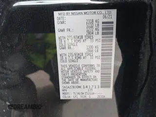 2021 Nissan Murano SV z VIN 5N1AZ2BJ0MC141713, wystawiony jako IAAI lot #41922556 z przebiegiem 77 092 mil mil oraz . Historia ofert i sprzedaży dostępna na DreamBid. Obrazek 9.
