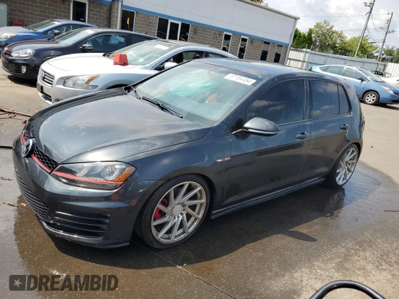 2017 Volkswagen Golf GTI S with VIN 3VW4T7AU4HM073347, listed as a Copart auction lot 67184454 with 76,173 mi miles and Salvage Title. Bid and sale history available at carsss.com. Image 1.