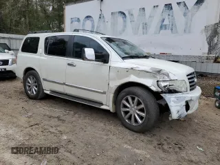 2005 Infiniti QX56 with VIN 5N3AA08C15N801291, listed as a Copart auction lot 42801095 with 730,377 mi miles and Salvage Title. Bid and sale history available at carsss.com. Image 4.