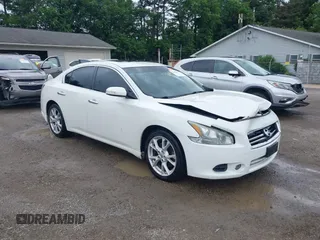 2013 Nissan Maxima SV with VIN 1N4AA5AP1DC825064, listed as a IAAI auction lot 42550258 with 145,222 mi miles and . Bid and sale history available at DreamBid. Image 1.