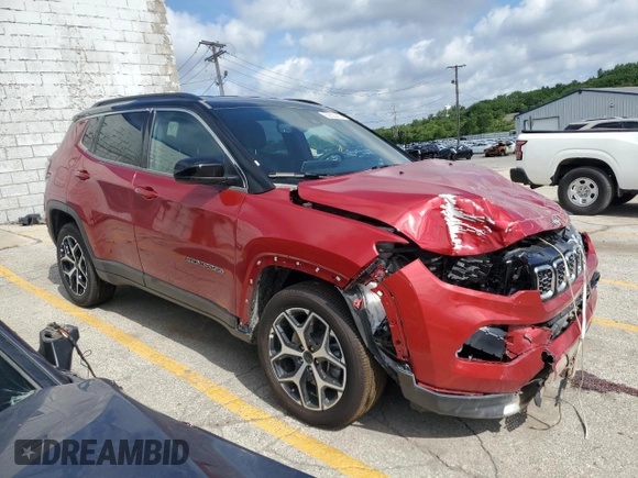 2025 Jeep Compass Limited with VIN 3C4NJDCN5ST565528, listed as a Copart auction lot 62656415 with 2,498 mi miles and Salvage title. Bid and sale history available at DreamBid. Image 4.