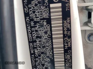 2016 Toyota Prius One с VIN JTDKDTB36G1128480, выставлен на аукционе Copart как лот 58382685 с пробегом 103 022 миль миль и Списание • Salvage title. История ставок и продаж доступна на DreamBid. Изображение 12.