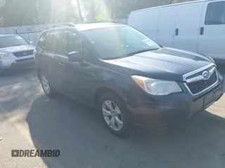 2014 Subaru Forester Premium z VIN JF2SJAEC1EH450703, wystawiony jako IAAI lot #42439256 z przebiegiem 156 048 mil mil oraz . Historia ofert i sprzedaży dostępna na DreamBid. Obrazek 1.