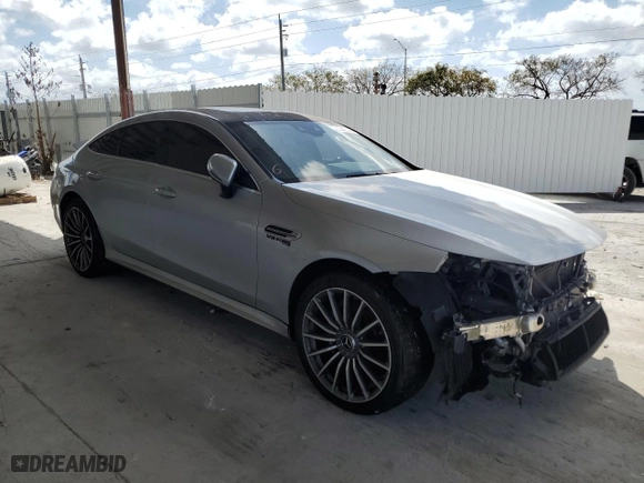 2019 Mercedes-Benz AMG GT with VIN WDD7X6BB1KA008509, listed as a Copart auction lot 44400444 with 45,249 mi miles. Bid and sale history available at carsss.com. Image 4.