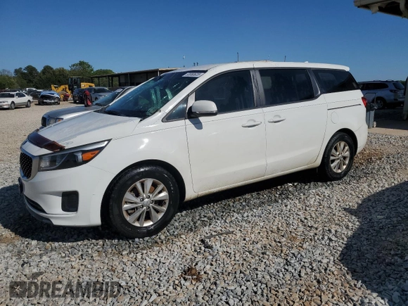 2016 Kia Sedona L with VIN KNDMA5C16G6208049, listed as a Copart auction lot 53080635 with 92,374 mi miles and Salvage Title. Bid and sale history available at carsss.com. Image 1.
