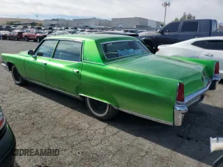 1969 Cadillac Brougham z VIN P9173311, wystawiony jako Copart lot #77826624 z przebiegiem 32 340 mil mil oraz Szkody całkowita. Historia ofert i sprzedaży dostępna na DreamBid. Obrazek 2.