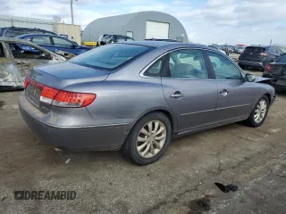 2007 Hyundai Azera SE with VIN KMHFC46F47A166915, listed as a Copart auction lot 88978785 with 0 mi miles and Salvage Title. Bid and sale history available at carsss.com. Image 3.