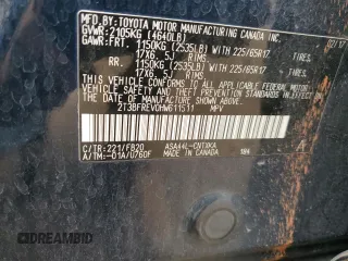 2017 Toyota RAV4 LE с VIN 2T3BFREV0HW611511, выставлен на аукционе Copart как лот 57790345 с пробегом 188 485 миль миль и Списание • Salvage title. История ставок и продаж доступна на DreamBid. Изображение 14.