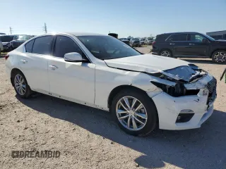 2021 Infiniti Q50 Pure with VIN JN1EV7AP6MM701378, listed as a Copart auction lot 52133875 with 87,293 mi miles and Salvage Title. Bid and sale history available at DreamBid. Image 4.
