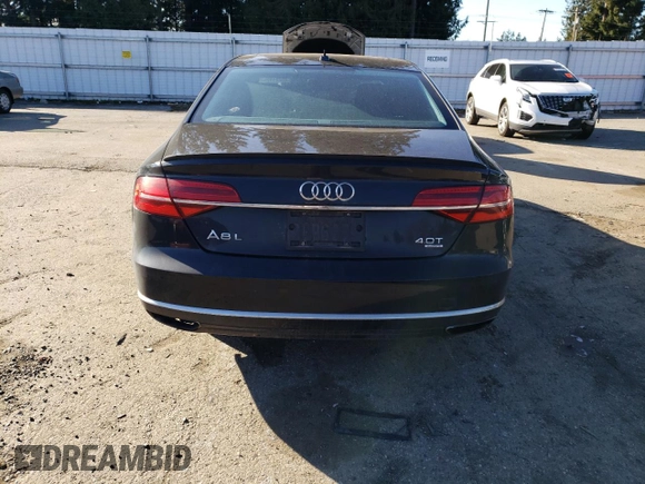2015 Audi A8 L 4.0T with VIN WAU32AFD5FN020597, listed as a Copart auction lot 45221125 with 103,637 mi miles and Clean Title. Bid and sale history available at carsss.com. Image 6.