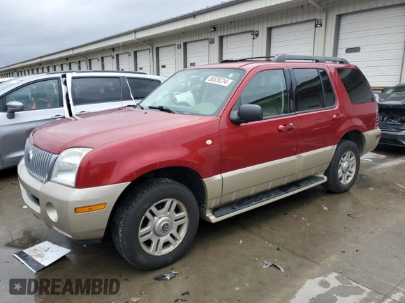 2005 Mercury Mountaineer Convenience z VIN 4M2ZU86K55ZJ27262, wystawiony jako Copart lot #86528214 z przebiegiem 122 785 mil mil oraz Szkody całkowita. Historia ofert i sprzedaży dostępna na DreamBid. Obrazek 1.