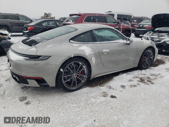 2024 Porsche 911 Carrera S with VIN WP0AB2A98RS218616, listed as a Copart auction lot 81310844 with 2,400 mi miles and Salvage Title. Bid and sale history available at carsss.com. Image 3.