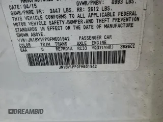 2015 Infiniti Q70 z VIN JN1BY1PP0FM601942, wystawiony jako Copart lot #68659924 z przebiegiem Nie podano mil oraz Szkoda całkowita • Salvage title. Historia ofert i sprzedaży dostępna na DreamBid. Obrazek 12.