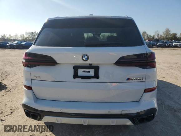 2024 BMW X5 M60i with VIN 5UX33EU01R9U55250, listed as a Copart auction lot 84268944 with 0 mi miles and Non Repairable. Bid and sale history available at carsss.com. Image 6.