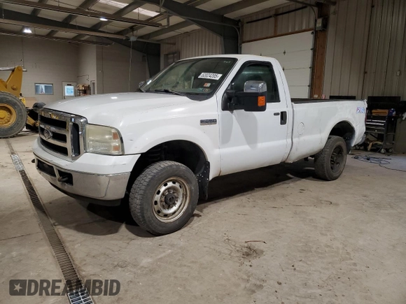 2006 Ford F-250 XL with VIN 1FTNF21506EA52363, listed as a Copart auction lot 52024205 with 112,177 mi miles and Salvage title. Bid and sale history available at DreamBid. Image 1.