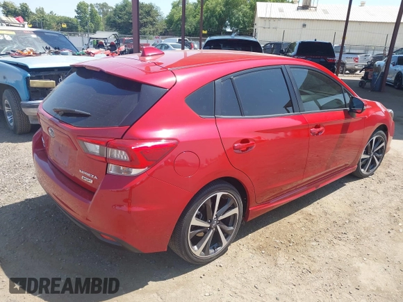 2022 Subaru Impreza Special Sports with VIN 4S3GTAL67N3724575, listed as a IAAI auction lot 42375237 with 21,787 mi miles and . Bid and sale history available at DreamBid. Image 4.