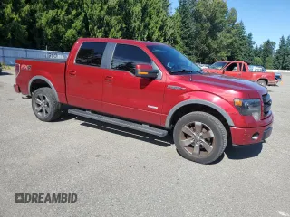 2013 Ford F-150 XL with VIN 1FTFW1ET8DFC43544, listed as a Copart auction lot 63437965 with 168,598 mi miles and Salvage title. Bid and sale history available at DreamBid. Image 4.