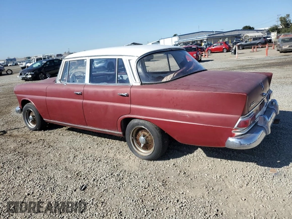 1966 Mercedes-Benz E with VIN 110C1012157487, listed as a Copart auction lot 81770344 with 68,662 mi miles and Salvage Title. Bid and sale history available at DreamBid. Image 2.