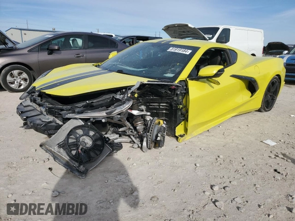 2021 Chevrolet Corvette 3LT with VIN 1G1YC2D4XM5105231, listed as a Copart auction lot 81919184 with 11,529 mi miles and Salvage Title. Bid and sale history available at carsss.com. Image 1.