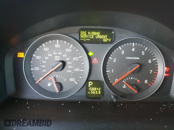 2010 Volvo S40 with VIN YV1382MS4A2496076, listed as a Copart auction lot 50271595 with 158,842 mi miles and Salvage Title. Bid and sale history available at carsss.com. Image 9.