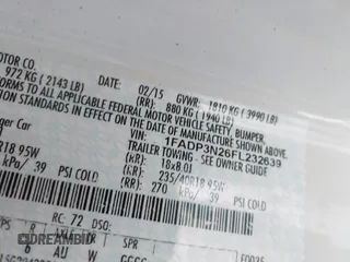 2015 Ford Focus Titanium с VIN 1FADP3N26FL232639, выставлен на аукционе IAAI как лот 41699403 с пробегом 86 870 миль миль и . История ставок и продаж доступна на DreamBid. Изображение 9.