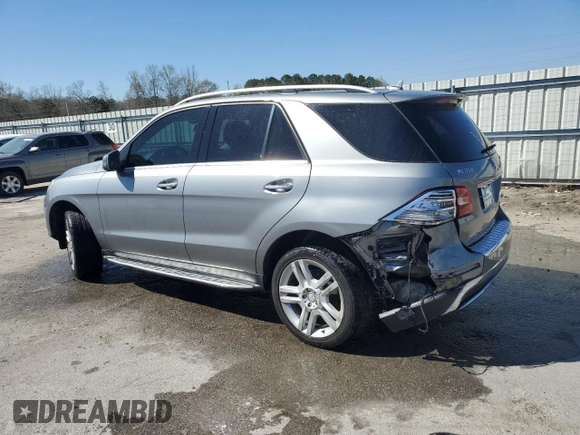 2015 Mercedes-Benz M ML 350 with VIN 4JGDA5HB6FA536757, listed as a Copart auction lot 50070965 with 125,797 mi miles and Salvage Title. Bid and sale history available at carsss.com. Image 2.