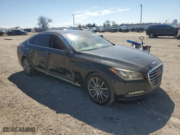 2015 Hyundai Genesis 5.0L with VIN KMHGN4JF1FU064264, listed as a Copart auction lot 45458375 with 113,715 mi miles and Salvage Title. Bid and sale history available at carsss.com. Image 4.