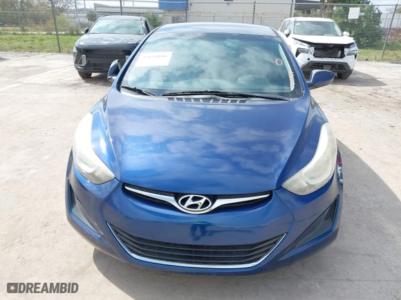 2016 Hyundai Elantra SE with VIN 5NPDH4AE0GH687389, listed as a IAAI auction lot 41650806 with 102,354 mi miles. Bid and sale history available at carsss.com. Image 6.