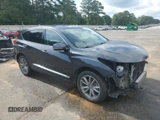 2019 Acura RDX Technology with VIN 5J8TC1H52KL012132, listed as a Copart auction lot 60814885 with 62,438 mi miles and Salvage title. Bid and sale history available at DreamBid. Image 4.
