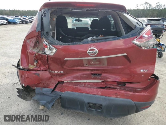 2016 Nissan Rogue SV with VIN 5N1AT2MT3GC900486, listed as a Copart auction lot 86704654 with 0 mi miles and Salvage Title. Bid and sale history available at carsss.com. Image 6.