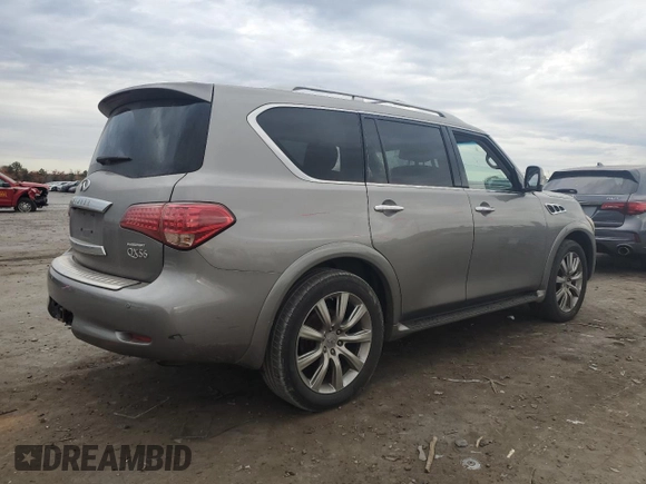 2012 Infiniti QX56 7-passenger with VIN JN8AZ2NE2C9021981, listed as a Copart auction lot 78465744 with 195,422 mi miles and Salvage Title. Bid and sale history available at carsss.com. Image 3.