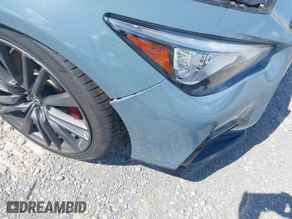 2022 Infiniti Q50 Red Sport 400 z VIN JN1FV7DP5NM370262, wystawiony jako IAAI lot #42727552 z przebiegiem 58 430 mil mil oraz . Historia ofert i sprzedaży dostępna na DreamBid. Obrazek 17.