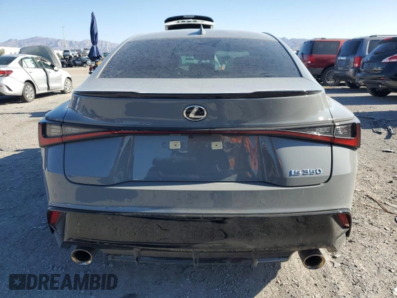 2024 Lexus IS 350 F Sport with VIN JTHGZ1B24R5074190, listed as a Copart auction lot 57615815 with 7,209 mi miles and Salvage title. Bid and sale history available at DreamBid. Image 6.