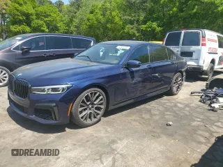 2022 BMW 7 Series 740i with VIN WBA7T2C05NCJ00773, listed as a Copart auction lot 52924725 with 39,025 mi miles and Salvage title. Bid and sale history available at DreamBid. Image 1.