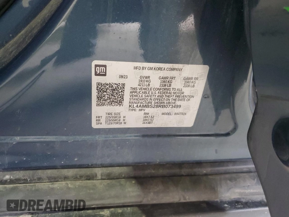 2024 Buick Encore GX Preferred with VIN KL4AMBS28RB073499, listed as a Copart auction lot 62329505 with 37,078 mi miles and Clean title. Bid and sale history available at DreamBid. Image 14.