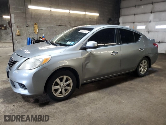 2014 Nissan Versa S Plus with VIN 3N1CN7AP6EL828134, listed as a Copart auction lot 53902045 with 142,825 mi miles and Salvage Title. Bid and sale history available at DreamBid. Image 1.