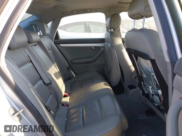 2008 Audi A4 2.0T with VIN WAUDF78E78A050728, listed as a IAAI auction lot 41400492 with 161,717 mi miles. Bid and sale history available at carsss.com. Image 8.