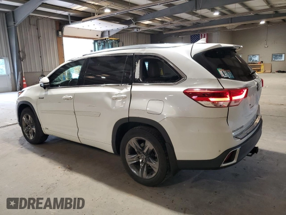 2018 Toyota Highlander Hybrid Limited with VIN 5TDDGRFH7JS040153, listed as a Copart auction lot 55500815 with 62,739 mi miles and Salvage title. Bid and sale history available at DreamBid. Image 2.