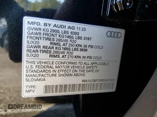 2024 Audi Q7 Premium Plus with VIN WA1LCBF70RD007292, listed as a Copart auction lot 74625464 with 5,831 mi miles and Salvage Title. Bid and sale history available at carsss.com. Image 13.