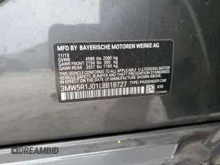 2020 BMW 3 Series 330i with VIN 3MW5R1J01L8B18727, listed as a Copart auction lot 48776375 with Not Provided miles and Salvage Title. Bid and sale history available at carsss.com. Image 14.