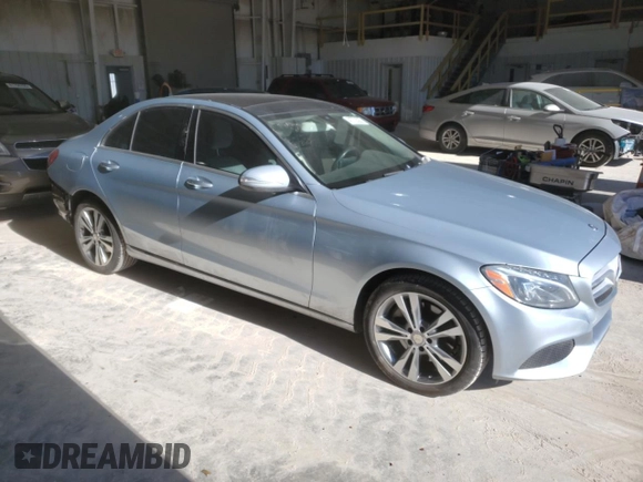 2015 Mercedes-Benz C-Class C 300 Luxury with VIN 55SWF4KB2FU040345, listed as a Copart auction lot 41772025 with 150,485 mi miles and Salvage Title. Bid and sale history available at carsss.com. Image 4.