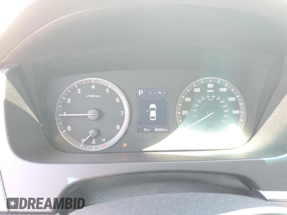 2017 Hyundai Sonata 2.4L with VIN 5NPE24AF5HH569841, listed as a Copart auction lot 53969815 with 45,993 mi miles and Salvage Title. Bid and sale history available at DreamBid. Image 9.