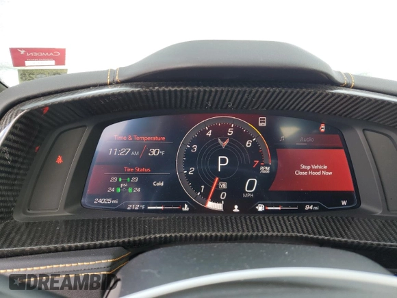 2021 Chevrolet Corvette 2LT z VIN 1G1YB2D49M5100539, wystawiony jako Copart lot #87811275 z przebiegiem 24 025 mil mil oraz Szkoda całkowita • Salvage title. Historia ofert i sprzedaży dostępna na DreamBid. Obrazek 9.