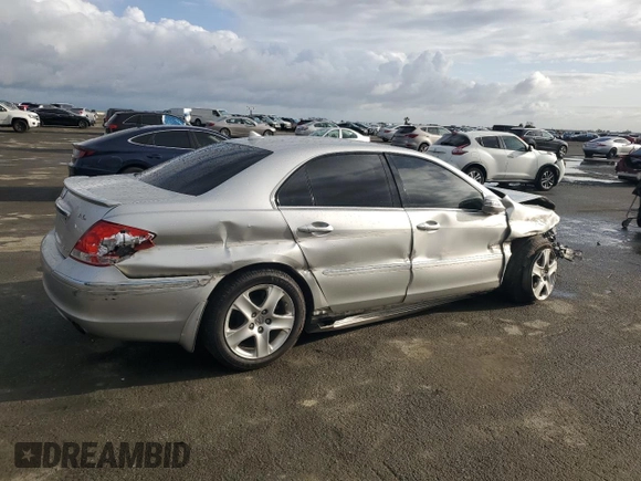 2006 Acura RL with VIN JH4KB16556C005244, listed as a Copart auction lot 50843265 with Not Provided miles and Salvage Title. Bid and sale history available at DreamBid. Image 3.