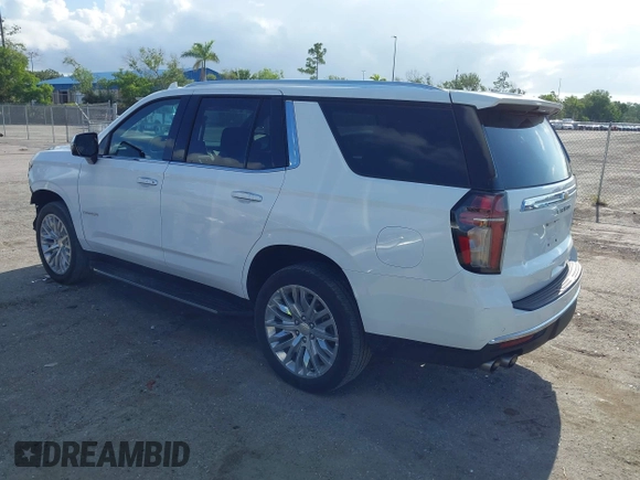 2023 Chevrolet Tahoe Premier with VIN 1GNSKSKD0PR453465, listed as a IAAI auction lot 42512099 with 23,252 mi miles and . Bid and sale history available at DreamBid. Image 3.