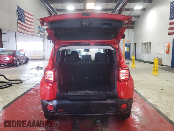 2016 Jeep Renegade Trailhawk with VIN ZACCJBCT8GPC75793, listed as a Copart auction lot 83837724 with 133,658 mi miles and Salvage Title. Bid and sale history available at carsss.com. Image 6.